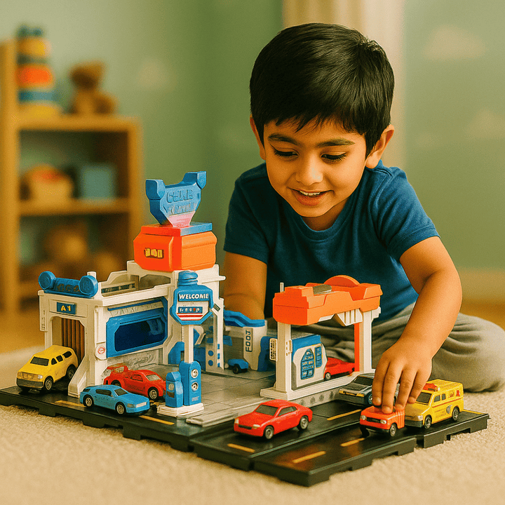 🚗✨ Car Wash Service Center – With Lights & Sounds! - AKT-6604 - Planet Junior