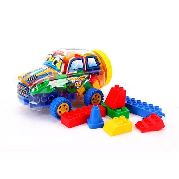 Cartoon Car Shaped Funny Blocks Building Set - BLL - BL - 138B - 6 - Planet Junior