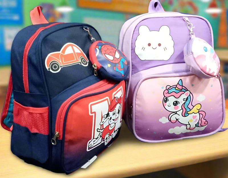 Cartoon Characters School Bag | 1 Pcs - BLL - SB - 1195 - 5 - Planet Junior