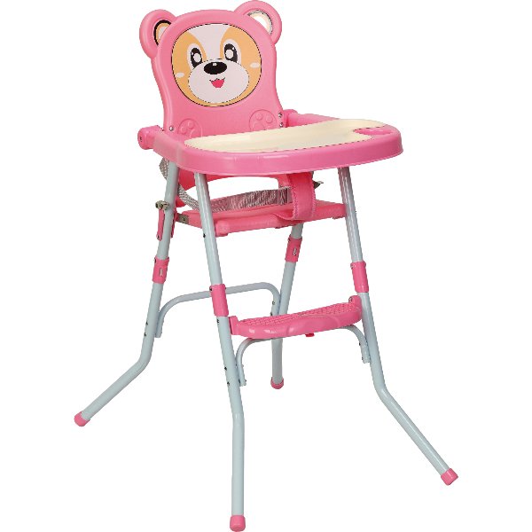 Cartoon Face Baby High Chair H - 2186 - BLL - H - 2186PINK - Planet Junior