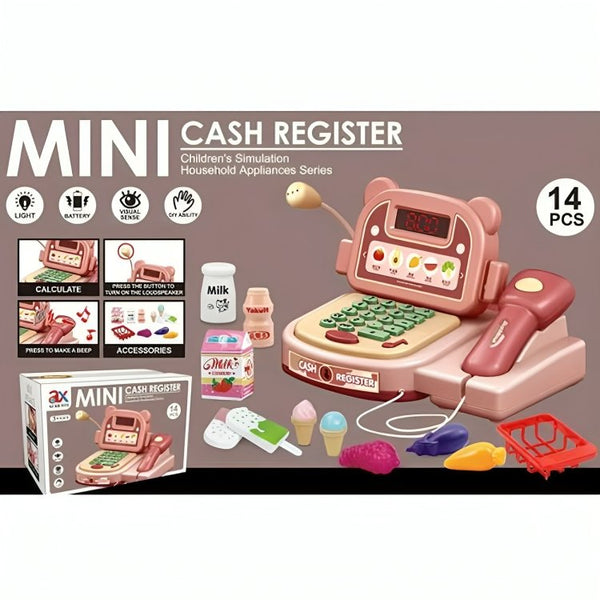 Cash Register Playset with Sound | 14 Pcs - BLL - GT - 6794A - Planet Junior