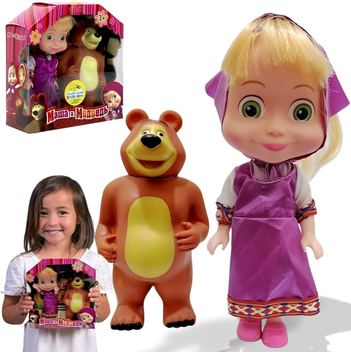 Charming Masha Doll with Bear Assorted | 1 Pcs - BLL - DL - 3047 - Planet Junior