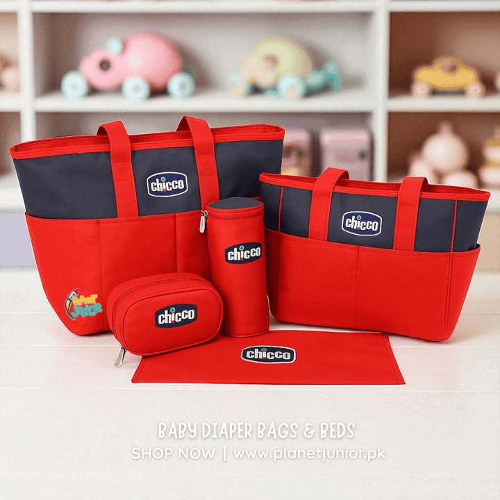 Chicco 5 in 1 Multi Function Baby Bag - BLL - BGG - 8040+ - Planet Junior