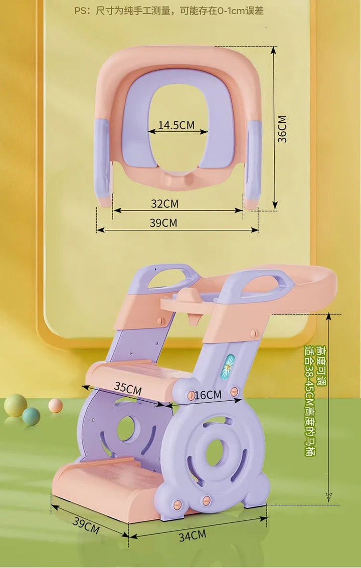 Child - Friendly Commode Ladder with Non - Slip Steps - DB - L003 - B - Planet Junior