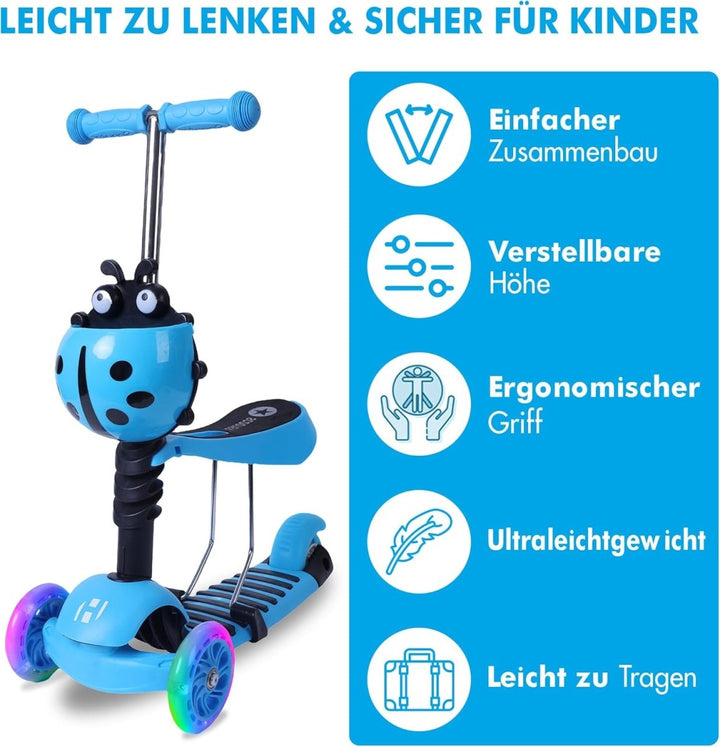 Children Scooty 3 - in - 1 – Scooter, Tricycle & Balance Bike in One - BLL-SKTY-0332PC - Planet Junior