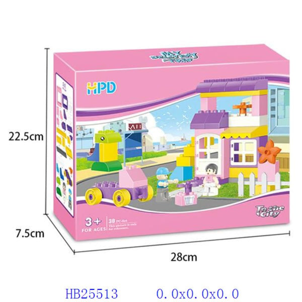 City Blocks Playset | 38 Pcs - BLL - BL - 1602DT - Planet Junior