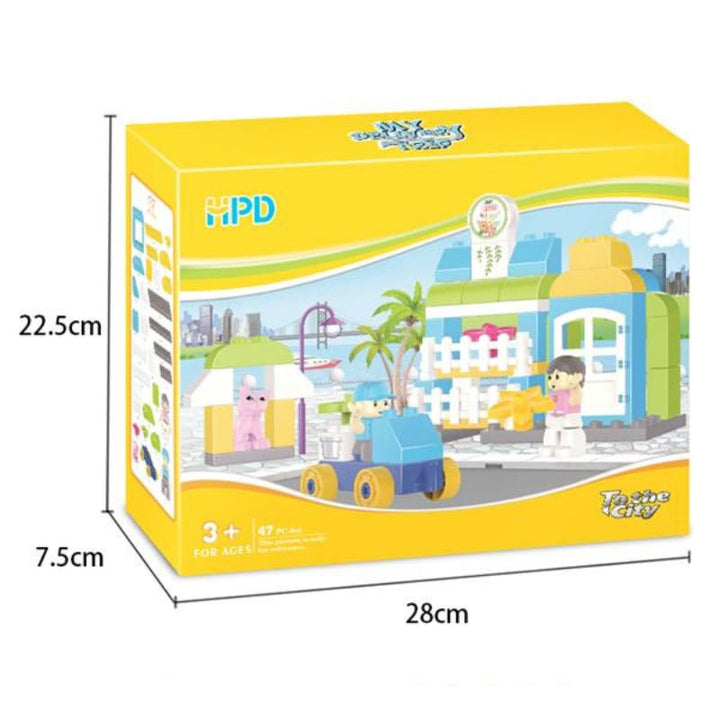 City Blocks Playset | 47 Pcs - BLL - BL - 1614DT - Planet Junior