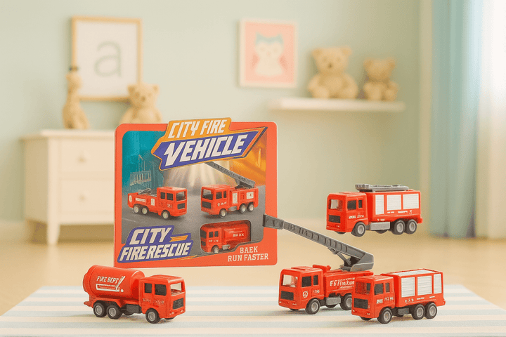 City Rescue Trucks | 4 Pcs - BLL - DK - 018 - XS - Planet Junior