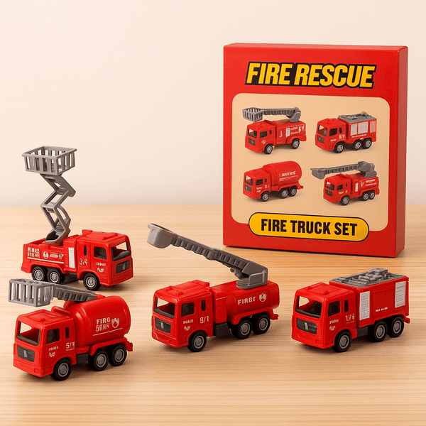 City Rescue Trucks | 4 Pcs - BLL - DK - 018 - XS - Planet Junior