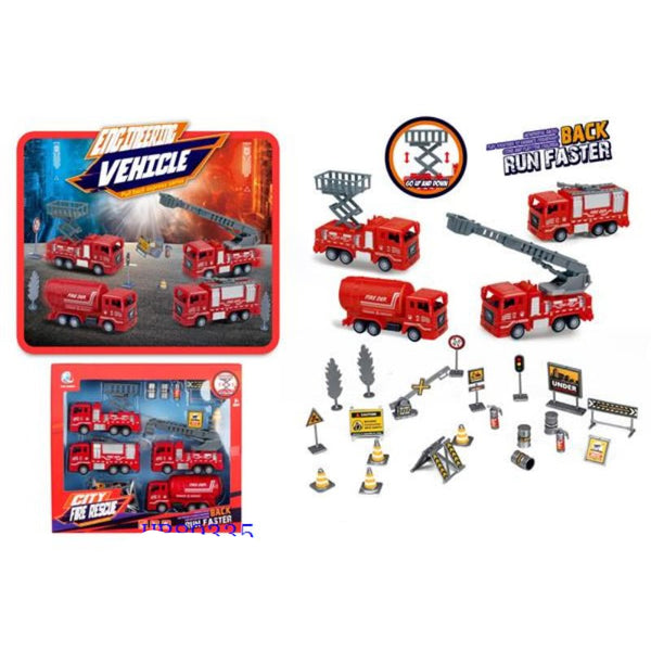 City Rescue Trucks | 4 Pcs - BLL - DK - 018 - XS - Planet Junior