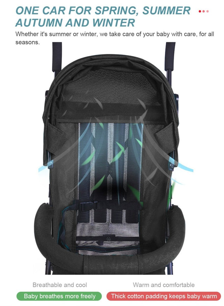 Classic Comfort Umbrella Stroller – Lightweight, Foldable & Travel - Ready - BLL - BG - 608S - Planet Junior