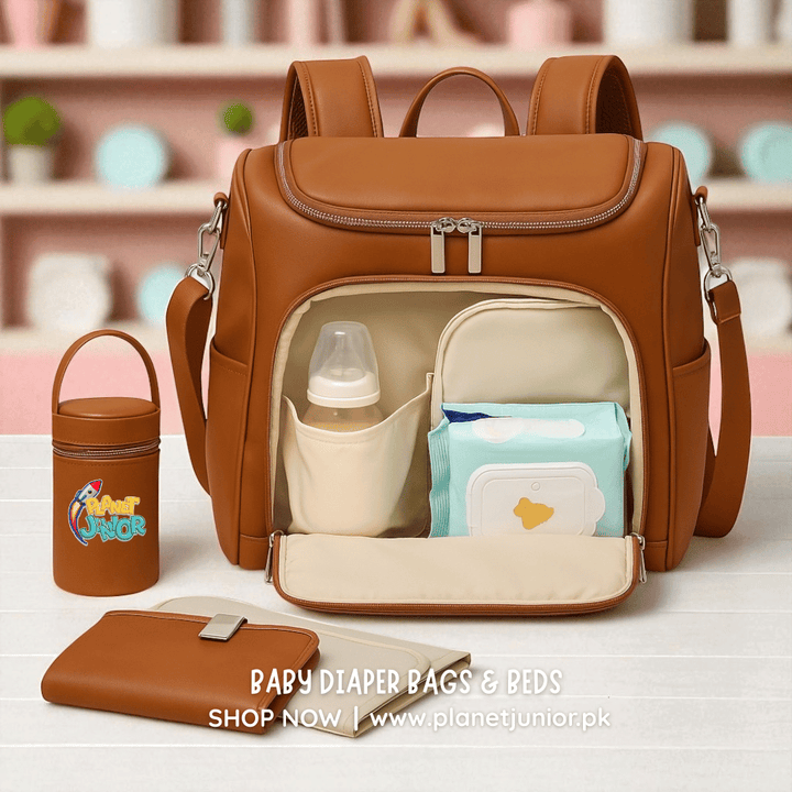 Classic Style Compact Toddler Diaper Bag - BLL - BGG - 796 - 30 - Planet Junior