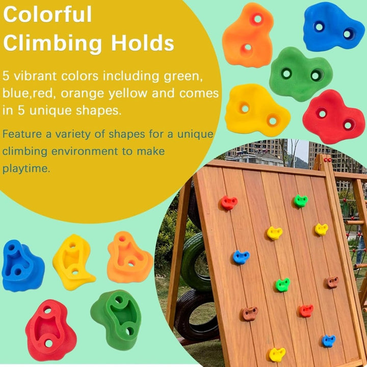 Climbing Wall Holds Set for Kids Outdoor Activity - AP241001A - Planet Junior