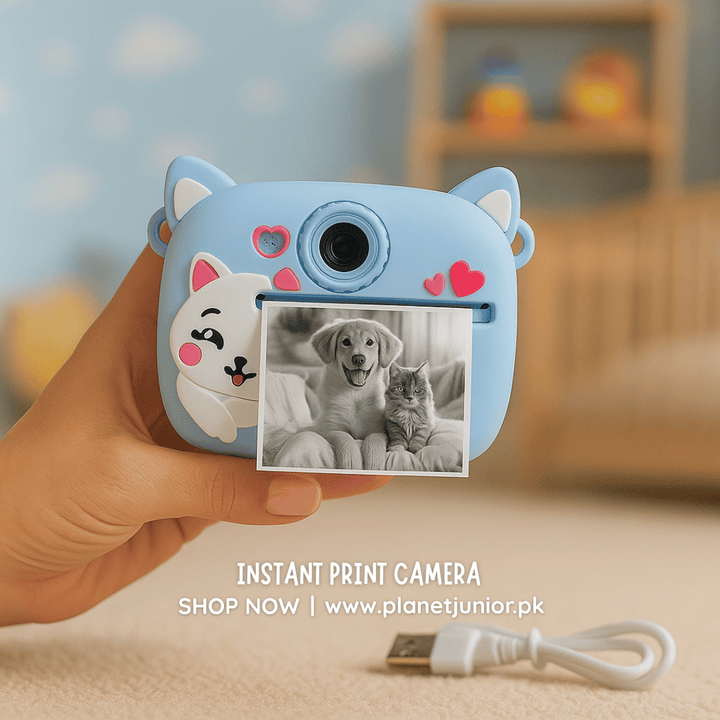 Coffee Cat Instant Print Bluetooth Camera – Snap, Print & Purr - fect Memories! - AKT-C1A - Planet Junior