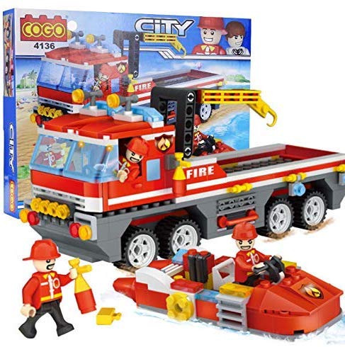 COGO Fire Truck Shaped Building Blocks - BLL - BL - 4136 - Planet Junior