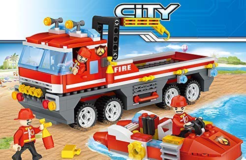 COGO Fire Truck Shaped Building Blocks - BLL - BL - 4136 - Planet Junior