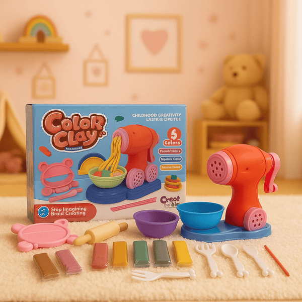 Color Clay Noodles Maker Playdough Machine With 6 Colors - AT-5888C - Planet Junior