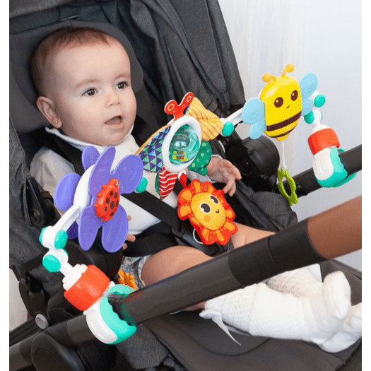 Colorful Baby Stroller Arch | Engaging Rattles & Vibrating Bee - BLL - RT - 0306HE - Planet Junior