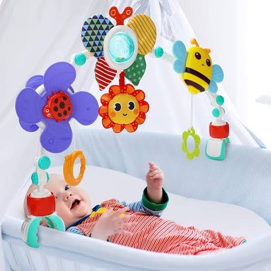Colorful Baby Stroller Arch | Engaging Rattles & Vibrating Bee - BLL - RT - 0306HE - Planet Junior