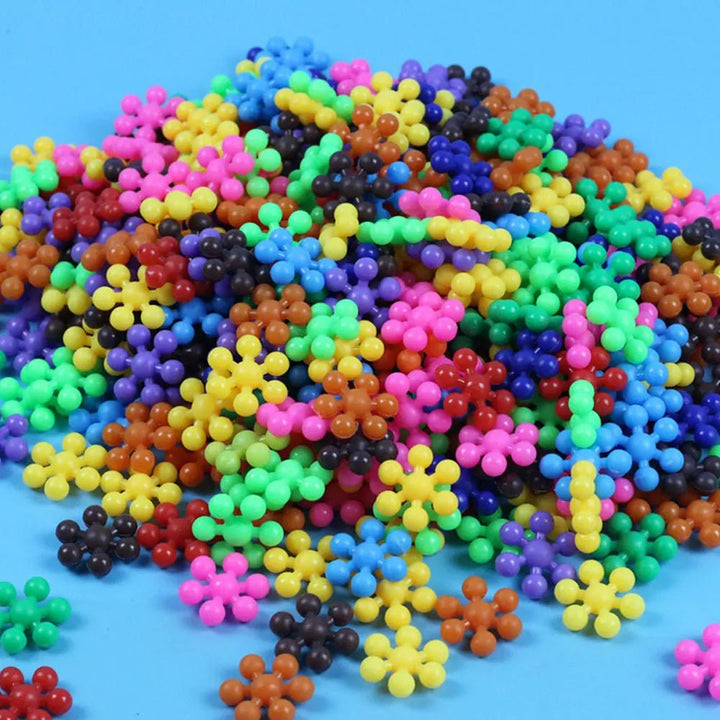 Colorful Flower Building Blocks in Storage Box | 500 Pcs - RT - 500P - Planet Junior