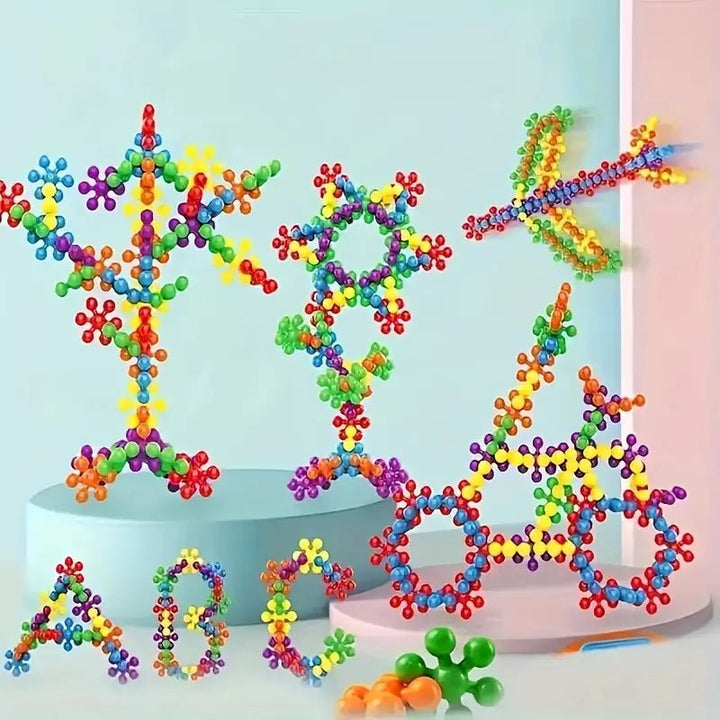 Colorful Flower Building Blocks in Storage Box | 500 Pcs - RT - 500P - Planet Junior