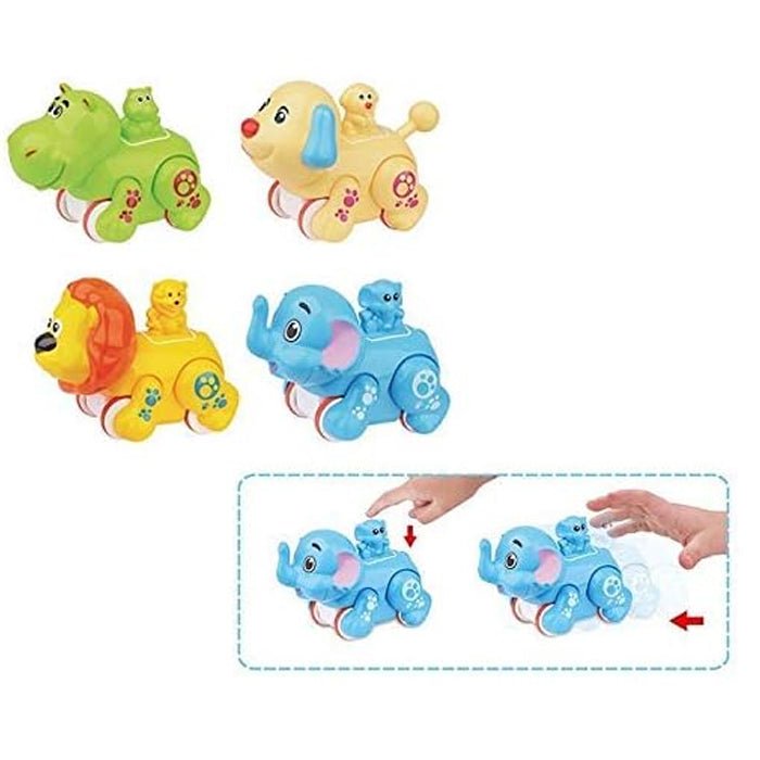 Colourful Press and Go Friction Animal - BLL - DK - 222 - Planet Junior