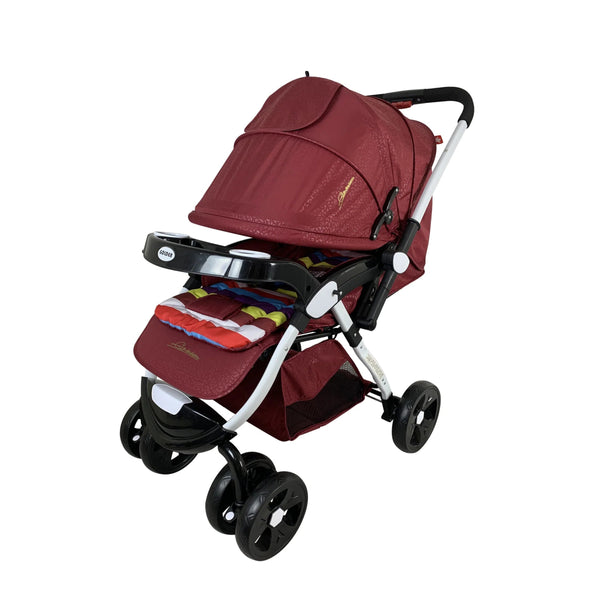 ComfortGlide Travel Stroller | 6 Wheels - BLL - S - 5X - WINE - Planet Junior