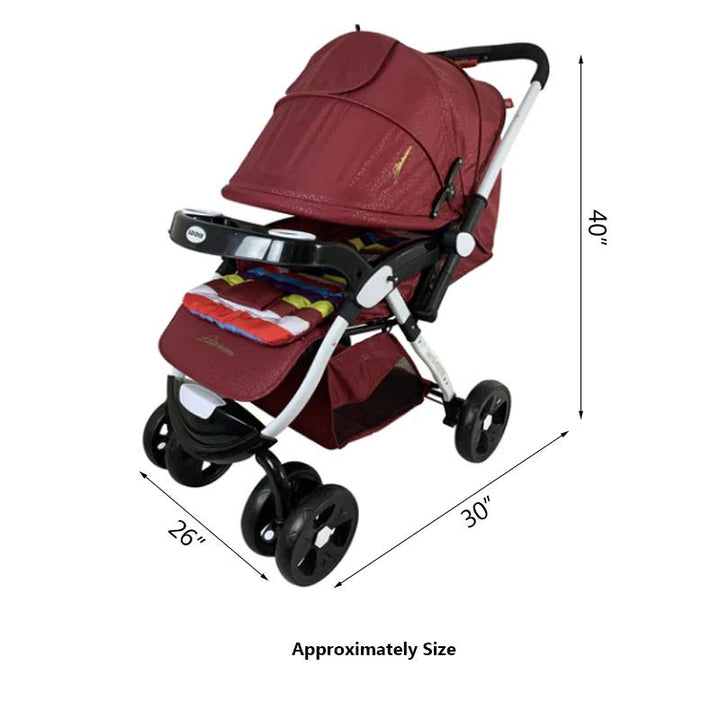 ComfortGlide Travel Stroller | 6 Wheels - BLL - S - 5X - WINE - Planet Junior