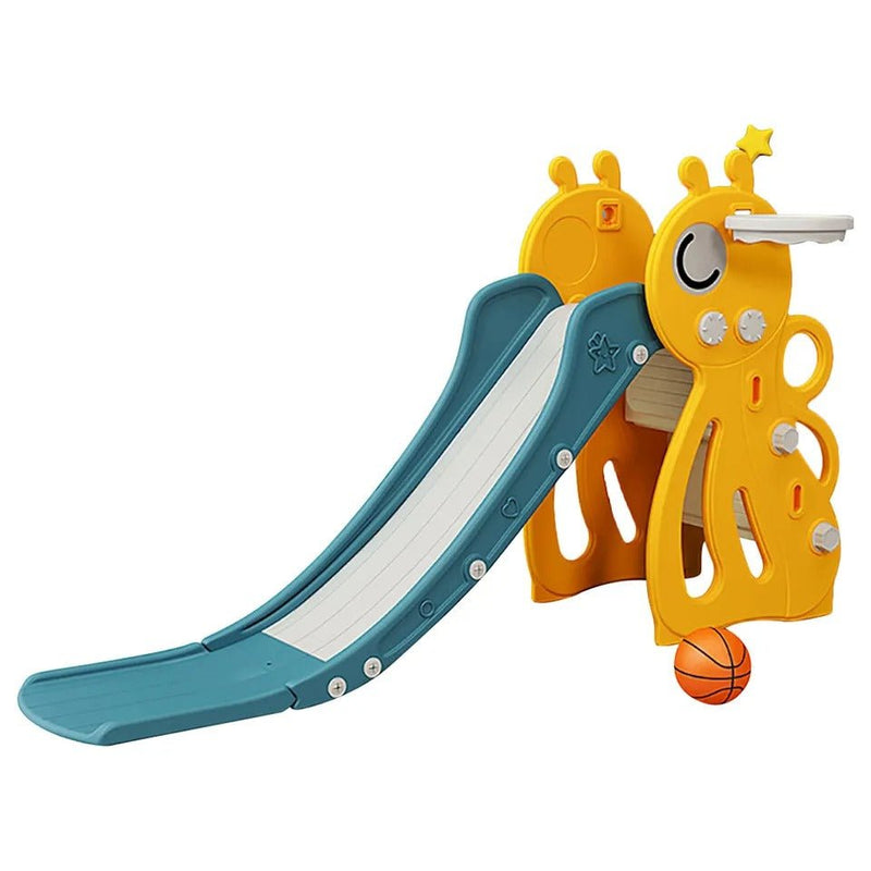 Compact Kids Slide for Small Spaces | L - 60" W - 15" H - 33" - BLL - SL - 013 - 2EDS YELLOW - Planet Junior