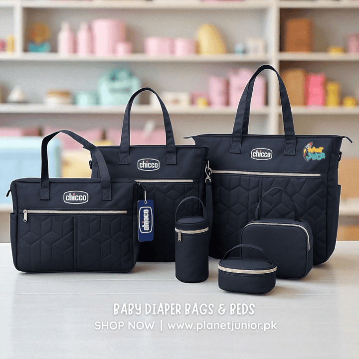 Complete Baby Diaper Bag Set For Travel Use - BLL - BGG - 1911CH - Planet Junior