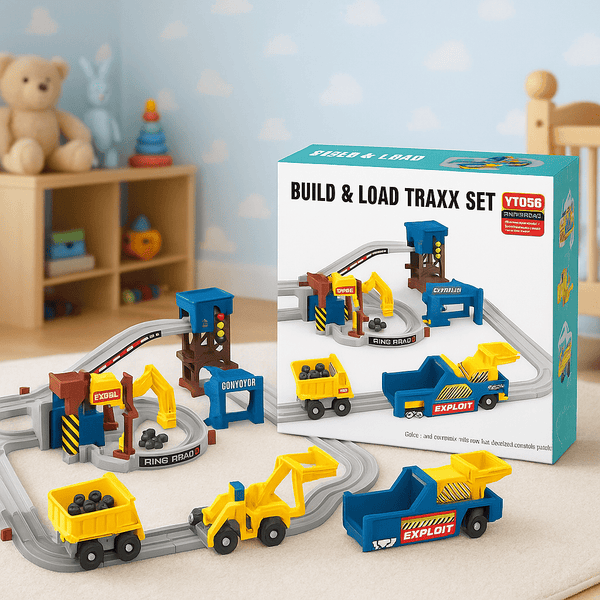 🚧 Construction Quarry Engineering Track Set - AKT-YT056 - Planet Junior