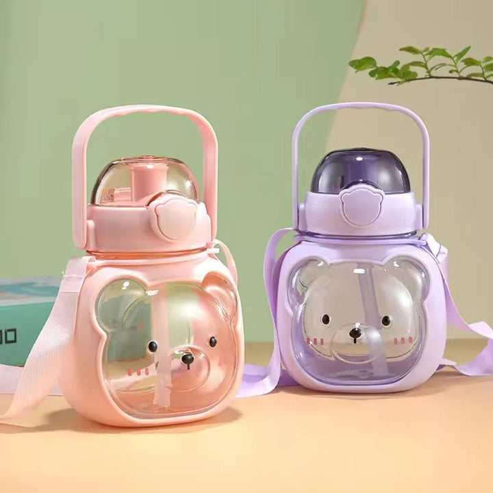 Cute Bear Face Water Bottle for Kids’ Hydration Fun - BLL - WB - 123 - 21 - Planet Junior