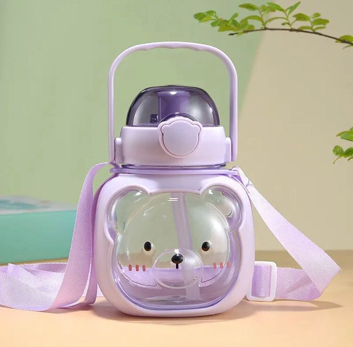 Cute Bear Face Water Bottle for Kids’ Hydration Fun - BLL - WB - 123 - 21 - Planet Junior