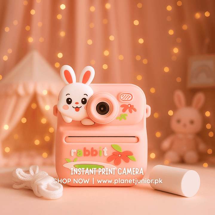 Cute Bunny Silicone Case Instant Print Camera– Capture, Print & Smile! - AKT-Y600A - Planet Junior