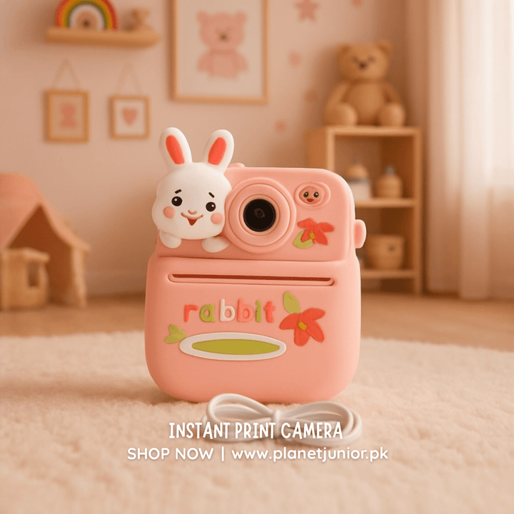 Cute Bunny Silicone Case Instant Print Camera– Capture, Print & Smile! - AKT-Y600A - Planet Junior