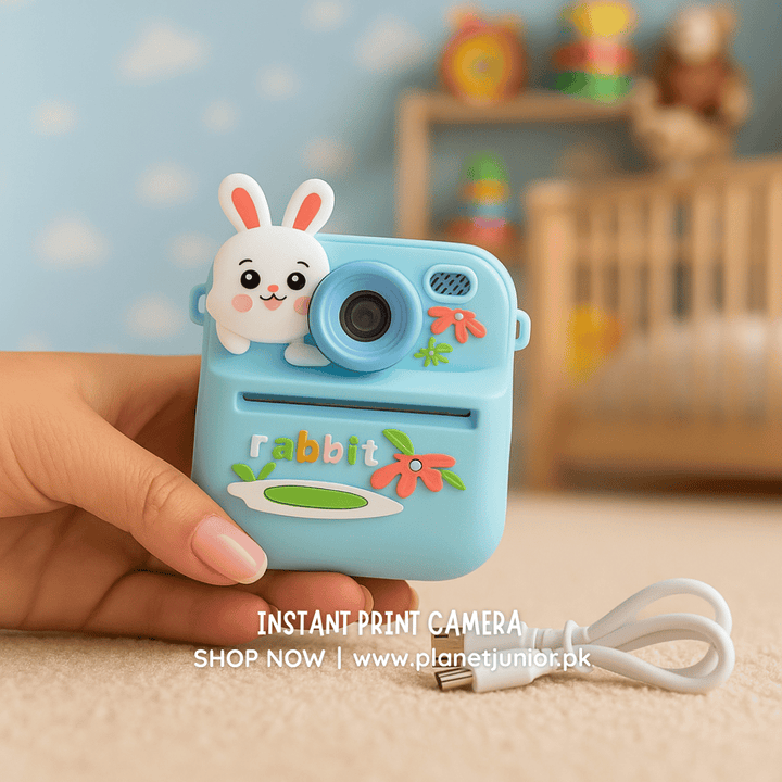 Cute Bunny Silicone Case Instant Print Camera– Capture, Print & Smile! - AKT-Y600A - Planet Junior