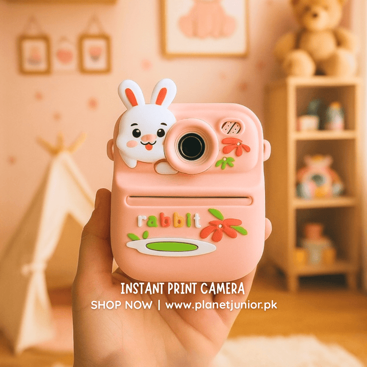 Cute Bunny Silicone Case Instant Print Camera– Capture, Print & Smile! - AKT-Y600A - Planet Junior