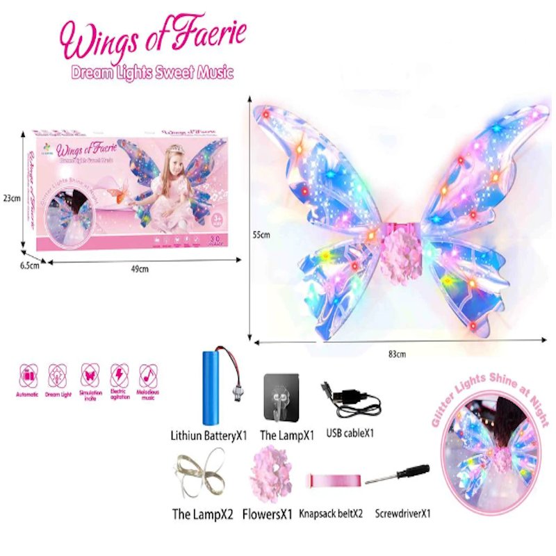 Cute Butterfly Fairy Wings With Light And Music - RT673 - Planet Junior