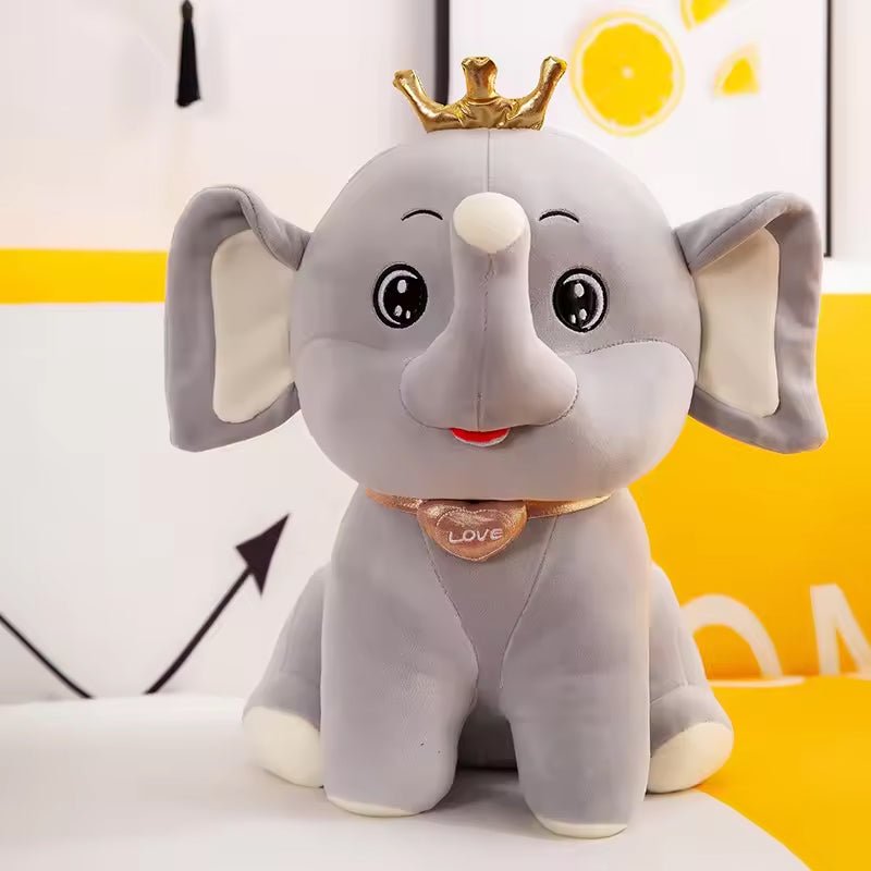 Cute Crown Baby Plush Elephant - ST411M - Planet Junior