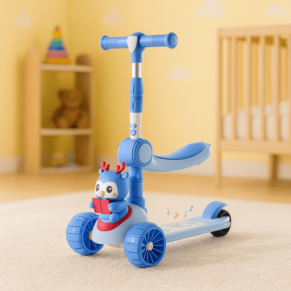 Cute Deer 2 - in - 1 Scooty with Lights & Music - AKT-SW6333A-1 - Planet Junior
