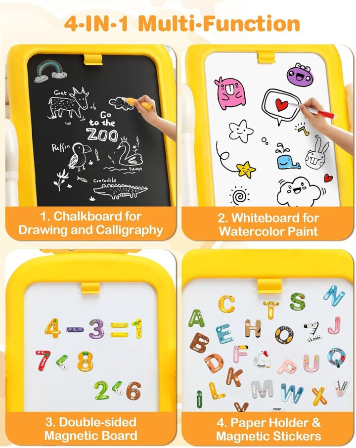 Cute Double Sided Rotatable Writing Board Easel with Accessory Pack - B8011 - Planet Junior