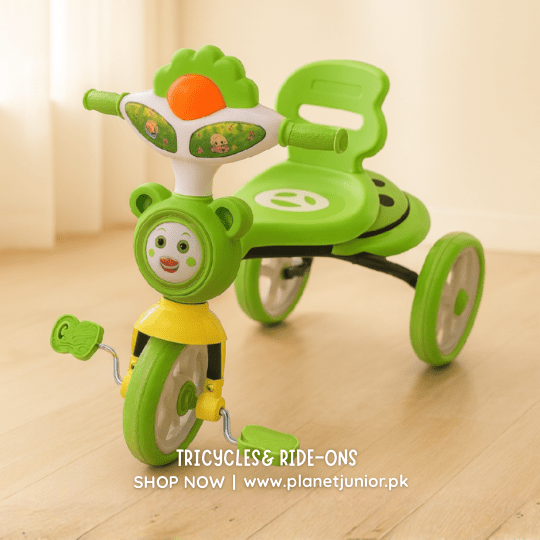Cute Face Kids Tricycle For Outdoor Playtime - BLL - T - 659C - Planet Junior