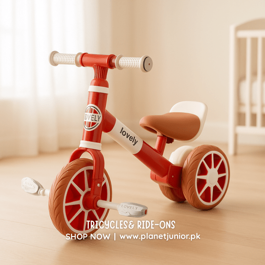 Cute Kids Tricycle For Fun Outdoor Riding - BLL - T - 1BT - Planet Junior