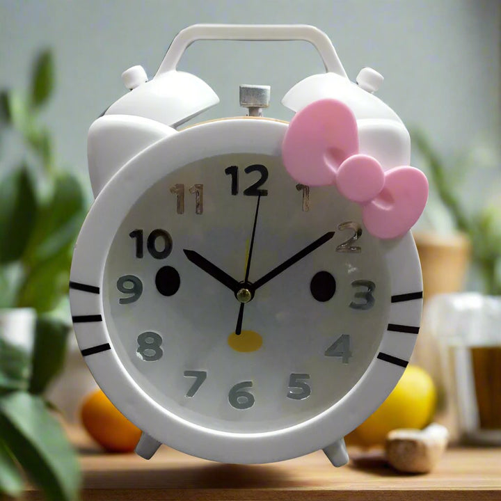 Cute Kitty White Alarm Clock - BLL - WC - 1041 - Planet Junior