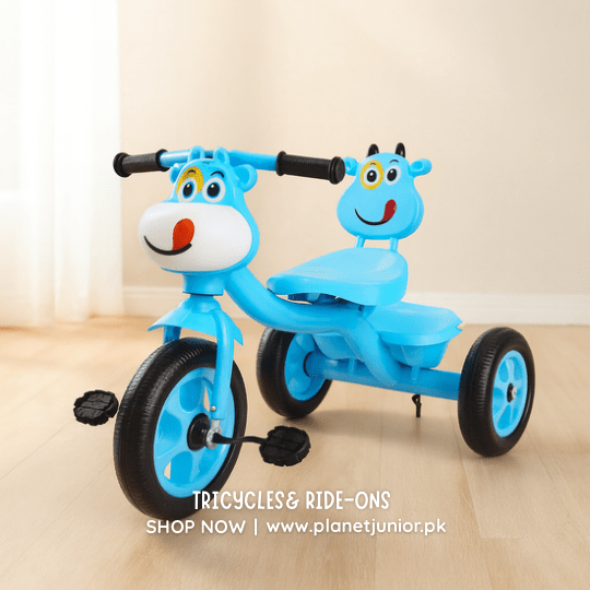 Cute Moo Face Tricycle For Toddlers - BLL - T - 01122 - Planet Junior
