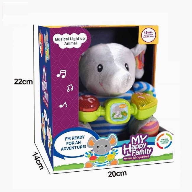 Cute Musical Plush Elephant for Kids - ST22320 - Planet Junior