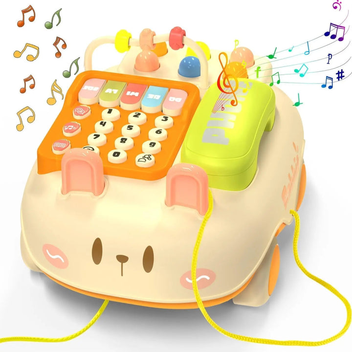 Cute Rabbit Mobile Phone Car – Musical Learning Car for Toddlers - RT-DC007 - Planet Junior