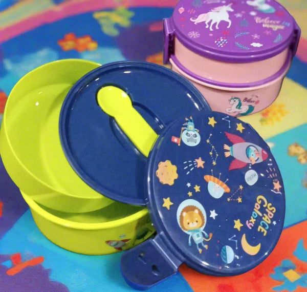 Cute Theme Double Lunch Box - BLL - LB - 375 - 35 - Planet Junior