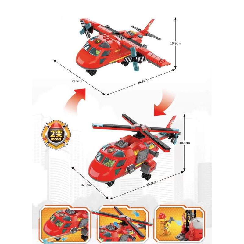 Defend The City Fire Rescue Building Blocks | 283 Pieces - BL8712 - Planet Junior