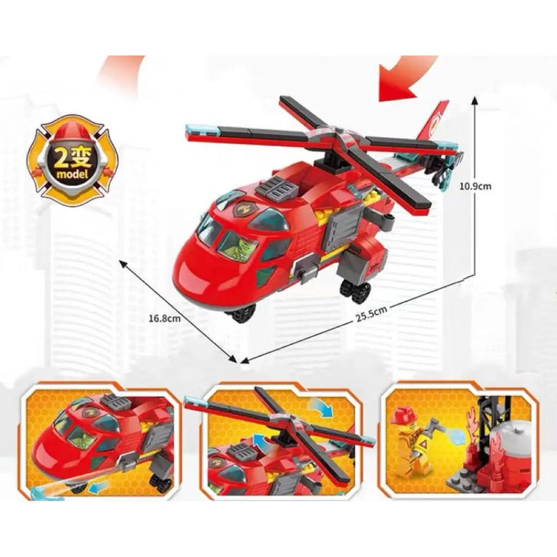 Defend The City Fire Rescue Building Blocks | 283 Pieces - BL8712 - Planet Junior